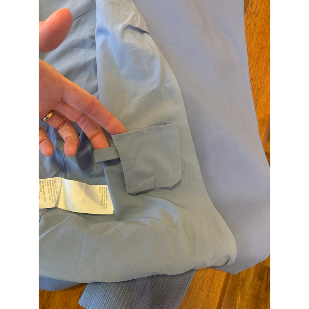 Elizabeth & Clarke Military Style Jacket 6 Blue Detailed stitching Stain Protect - Picture 9 of 13